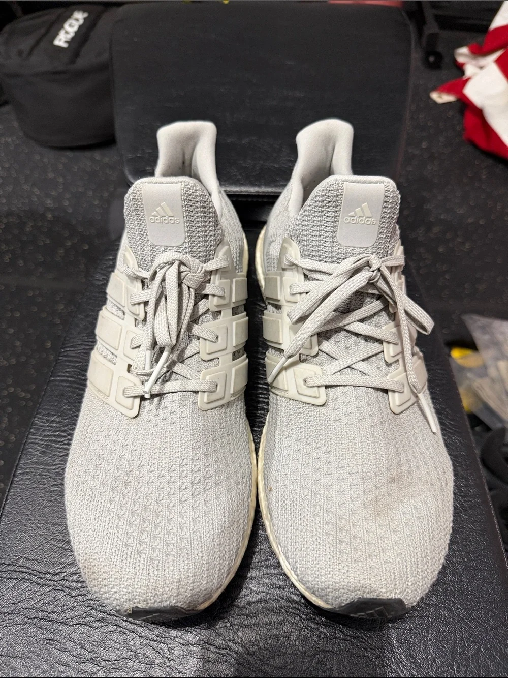 Adidas Ultraboost 1.0 Light Gray Knit Running Shoes